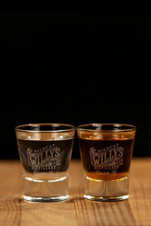Wildcat Willy's Distillery 2.25 oz V Shot Glass