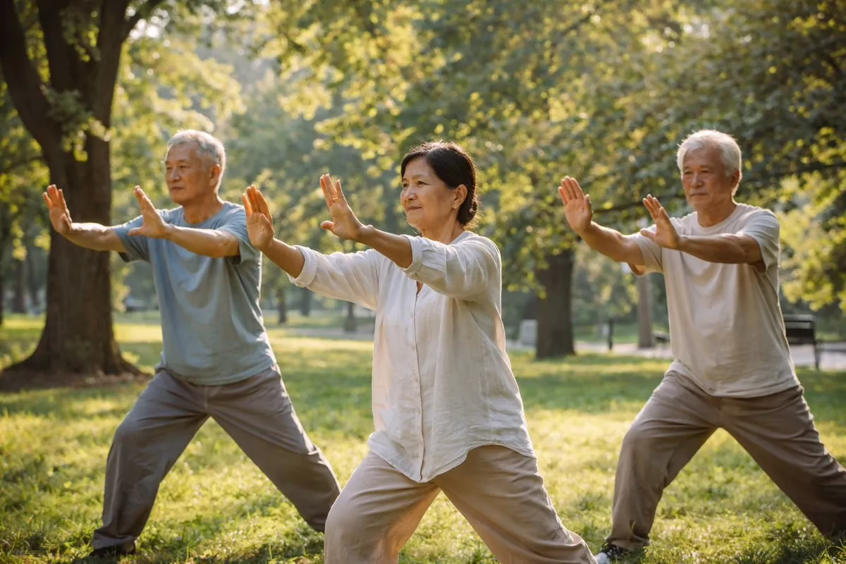 Gentle movement outdoors